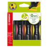 Zvýrazňovač ekologický STABILO GREEN BOSS, sada 4 ks - zelená, ružová, oranžová, žltá