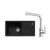 FRANKE SETG268O fragranitový drez 780x435mm BSG 611-78/39 Onyx+batéria FS 3230.031 Chróm FRA 114.0700.759