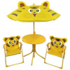 Strend Pro Leq Melisenda Tiger detský záhradný set 2 stoličky so slnečníkom žltý