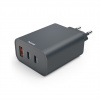 HAMA 86445 rýchla USB nabíjačka 2x USB-C + USB-A, PD QC, 65 W, Ecosential