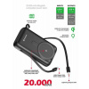 SWISSTEN POWER BANK 20000 mAh PD 20W S INTEGROVANÝMI KABELY USB-C A LIGHTNING (kompatibilní s MagSafe) 22013934 Swissten
