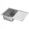 IKEA VATTUDALEN Drez, 1 miska a sušička, oceľ č (IKEA VATTUDALEN Drez, 1 miska a sušička, oceľ č)