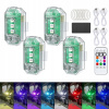Bezdrôtová LED Stroboskopická Lampa, Silná, 8 farieb, USB 4 kusy S Diaľkovým Ovládaním