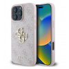 Guess PU 4G Metal Logo Zadný Kryt pre iPhone 16 Pro Pink 14540418