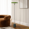 Lindby stojaca lampa Branford, retro, zelená, kov/mramor - 10041890