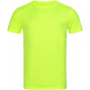 STEDMAN ACTIVE 140 CREW NECK / Pánske športové tričko so vzorom - cyber yellow L