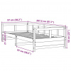 vidaXL Denná posteľ s matracom biela 90x200 cm masívna borovica - Biela - 157310-92053