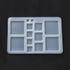 Silikónová forma Štvorce 190x130x8.5mm, 1 ks (Forma na živicu / Forma na odlievanie)