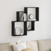 vidaXL Nástenná skriňa čierny dub 80x15x78,5 cm, lepené drevo - Čierna - 262607-279241