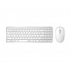 RAPOO set klávesnice a myš 9300M, bezdrátová, Multi-Mode Slim Mouse, Ultra-Slim Keyboard, bílá 6940056184740