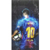 CUKROVÁ TLAČ jedlý obrázok na tortu Cukrová hmota Lionel Messi FC Barcelona + MENO