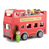 Červený mestský autobus + 9 figúrok cestujúcich