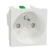 Schneider Electric Unica Zásuvka 230V/16A, 2P+T, clonky, 2 moduly, Biela