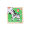 Viga dřevěné puzzle zebra 4 dílky