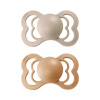 BIBS Supreme symetrické cumlíky z prírodného kaučuku 2ks - veľkosť 1 - Vanilla / Peach