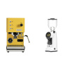 Profitec GO, yellow + Eureka Helios 75, white