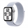 Apple Watch SE GPS 44mm Silver Aluminium Case with Blue Cloud Sport Loop MXET3QC-A