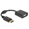 Delock 61006 DisplayPort / VGA adaptér [1x zástrčka DisplayPort - 1x D-SUB zásuvka 15-pólová] čierna 0.15 m; 61006