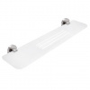 Nimco Unix - Polička IXI, dĺžka 60 cm, matný plexiglass/brúsená nerezová UNM X360-10