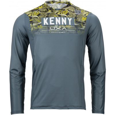 KENNY cyklo dres CHARGER 23 LS floral green - 2XL