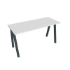 Hobis Pracovný stôl UNI A, 140x75,5x60 cm, biela/čierna