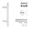 MPkovania FT - MADLO kód K31Z 25x25 mm UN ks Rozteč madla: 600 mm, Rozmer profilu madla: 25x25 mm, Dĺžka: 800 mm