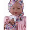 Realistická panenka Maria s miminkem v růžových šatech od španělské firmy Marina & Pau (Maria con bebe - 45 cm - baleno v sáčku)
