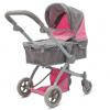 Baby Mix Kočík pre bábiky 2v1 Baby Mix Sophie pink-grey 20C56090