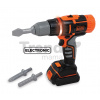 Vŕtačka elektronická Black&Decker Smoby so zvukom svetlom a 2 nástavcami