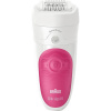 Braun Braun Silk&Soft 5500 BodyShave Rechargeable - Ladyshaver epilátor malinová, biela; Silk-épil 5 5-500