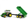 Traktor John Deere 5115M s vyklápacím prívesom, model v mierke 1:16