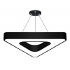 Interlook LPL-006 | Závesné LED stropné svietidlo 50W | trojuholníkový | hliník | CCD nebliká | Φ80x6 Černá