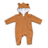 Baby Nellys Dojčenský teplákový overal s kapucňou - karamelový, veľ. 86 Baby Nellys