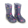 Pidilidi Dievčenské čižmy PVC potlač mačičky, PL0041-04, modrá Veľ. 29
