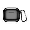 AppleMix Puzdro pre Apple AirPods 3 - karabína - gumové - čierne