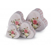 Plechová dóza v tvare srdca Journal, set 4 ks, 140x50x135/ 120x40x115/ 100x30x95mm
