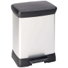 Curver DECO Bin 240642 odpadkový kôš, 30 l, (š x v x h) 390 x 510 x 290 mm, strieborná, čierna, 1 ks; 240642