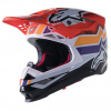 ALPINESTARS prilba SUPERTECH S-M10 edícia TROY LEE DESIGNS, 2023, oranžová/žltá/fialová/biela/čierna,