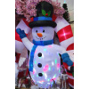 Nafukovacie svietiace vianočná dekorácia snehuliak s LED osvetlením, výška 240cm