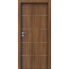 PORTA Doors SET Rámové dvere LINE, vzor E.1, farba Orech Modena 1, so zárubňou a kľučkou PD-LINE-E1-ORECHMODENA1