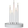Star trading LED adventný kovový svietnik DECO 5x LED V.46xP.32 cm biely