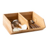 Bambusový organizér, úložný box 2-komorový, dvojitý, DOUBLE CAJA, 34x31x13