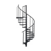 Minka STAIRS Kovové točité schodisko Spino Smart čierne pr. 160 cm