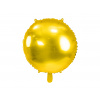 Party Zlatý okrúhly fóliový balón s leskom, 59 cm – na vzduch aj hélium