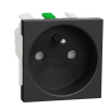 Schneider Electric Unica Zásuvka 230V/16A, 2P+T, clonky, 2 moduly, Antracit