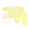 Kabátik, čiapočka a nohavice Baby Nellys ® - krémovo žltá 74 (6-9m)