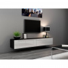 Cama Meble Tv stolík VIGO 180, čierny mat/biely lesk