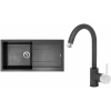 Set Sinks (dřez Amanda 990 Metalblack 74 + baterie Mix 35 Metalblack 74) TLA990MI3574