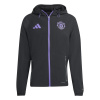 adidas Manchester United Travel Jacket 2025 2026 Mens Black/Purple 2XL