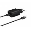 EP-TA800XBE Samsung Quickcharge 25W cestovná nabíjačka + dátový kábel USB-C čierna